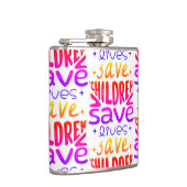 Red kinderen, red levens heupfles (Rechts)