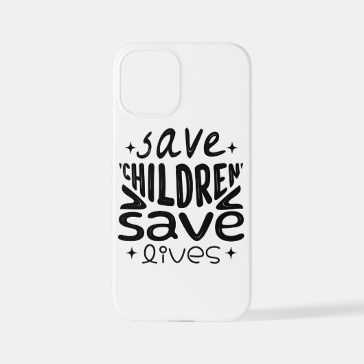 Red kinderen, red levens iPhone hoesje (Achterkant)