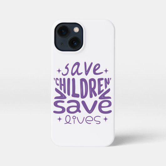 Red kinderen, red levens iPhone hoesje (Achterkant)