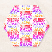 Red kinderen, red levens kartonnen onderzetters (Voorkant)