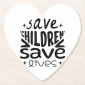 Red kinderen, red levens kartonnen onderzetters (Voorkant)