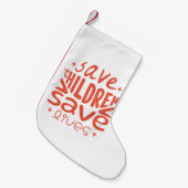 Red kinderen, red levens kleine kerstsok (Voorkant (Hangend))