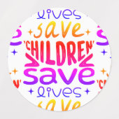 Red kinderen, red levens labels (Design 2)