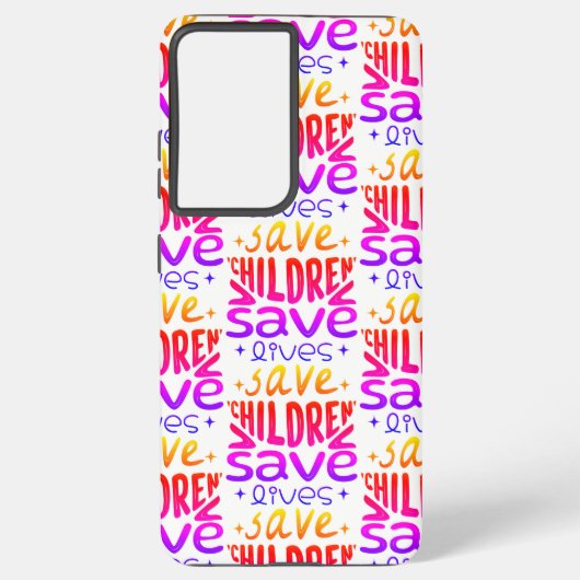 Red kinderen, red levens samsung galaxy hoesje (Achterkant)