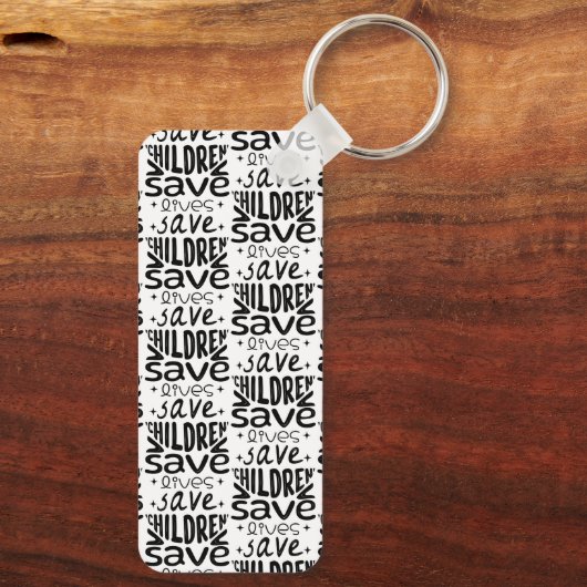 Red kinderen, red levens sleutelhanger (Achterkant)