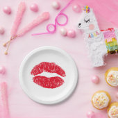 Red Kissons Lips Papieren Bordje (Feest)