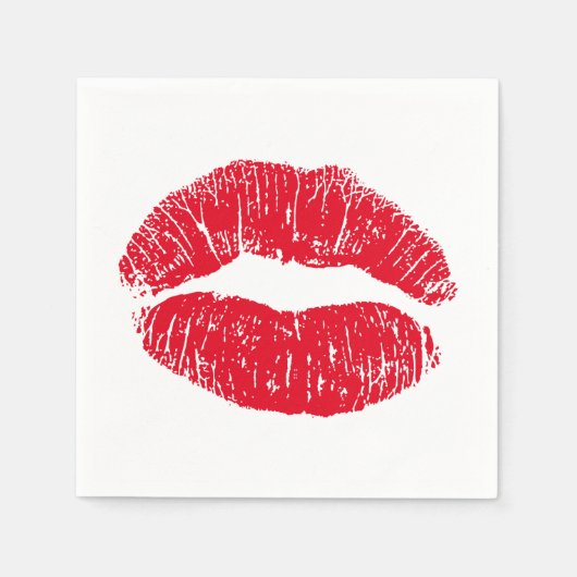 Red Kissons Lips Servetten (Voorkant)