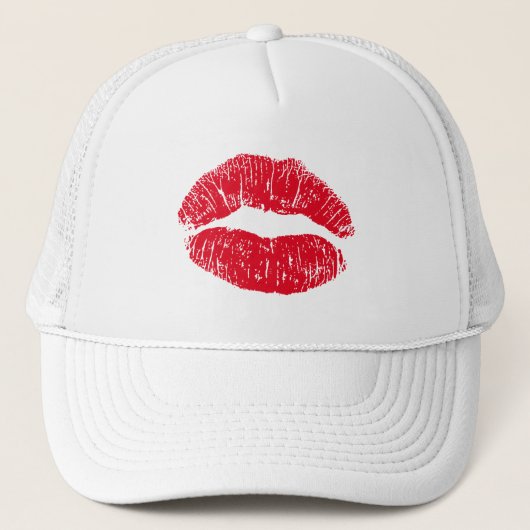Red Kissons Lips Trucker Pet (Voorkant)