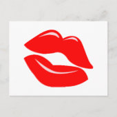 Red Kissy Lips Briefkaart (Voorkant)