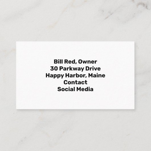 Red Kitchen Home Improvements Renovations Visitekaartje (Achterkant)