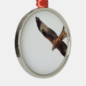 Red Kite in Sky Metalen Ornament (Rechts)