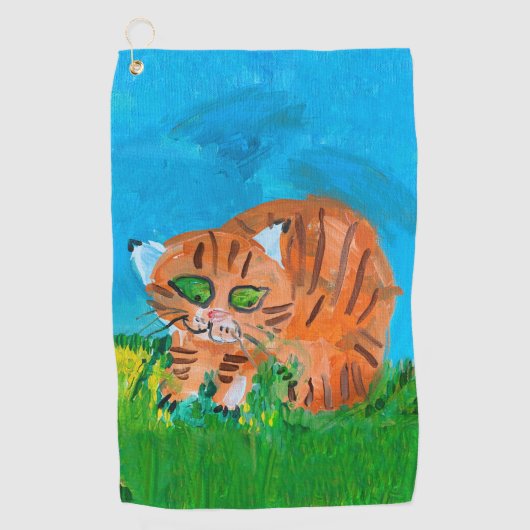 Red Kitten Golfhanddoek (Voorkant)