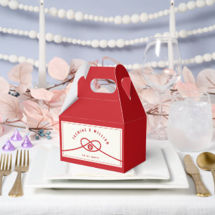 Red Knot Union Double Happiness Chinese Wedding Bedankdoosjes