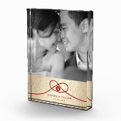 Red Knot Union Double Happiness Chinese Wedding Fotoblokken (Rechts)