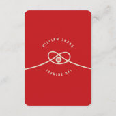 Red Knot Union Double Happiness Chinese Wedding Informatiekaartje (Achterkant)