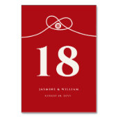 Red Knot Union Double Happiness Chinese Wedding Kaart (Voorkant)