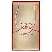 Red Knot Union Double Happiness Chinese Wedding Klein Cadeauzakje (Voorkant)