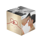 Red Knot Union Double Happiness Chinese Wedding Kubus (Achter hoekig)