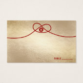 Red Knot Union Double Happiness Chinese Wedding Visitekaartje (Voorkant)