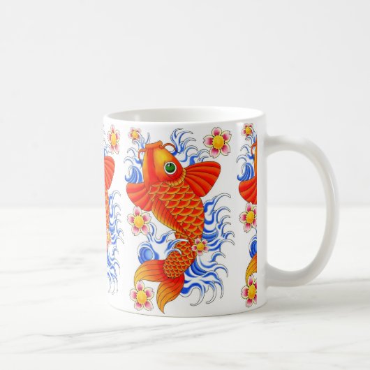 RED KOI FISH DESIGN KOFFIEMOK (Rechts)