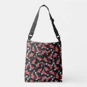 Red Koi Fish Pattern Crossbody Tas (Voorkant)