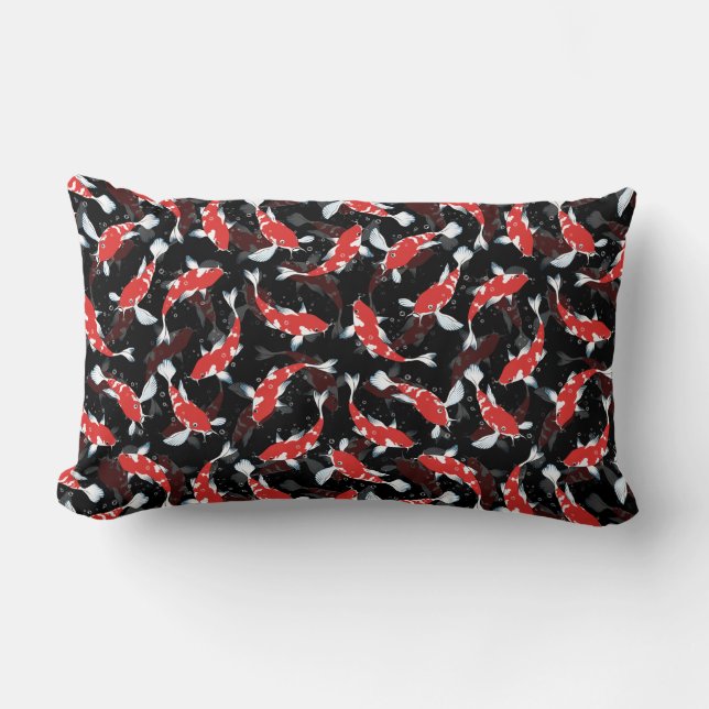 Red Koi Fish Pattern Kussen (Voorkant)
