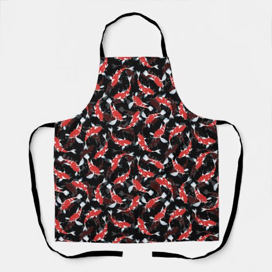 Red Koi Fish Pattern Schort (Voorkant)