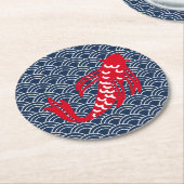 Red Koi Fish Ronde Kartonnen Onderzetter (Gebogen)
