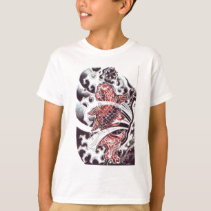Red Koi Tattoo Design T-shirt