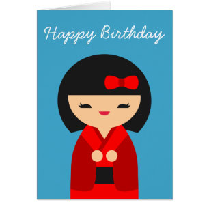 Red Kokeshi Japanse poppen