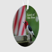Red-kopige Woodpecker Ornament (voorkant)