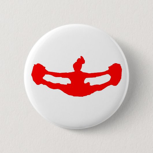 Red "LAAT's CHEER!" Knoop Ronde Button 5,7 Cm (Voorkant)
