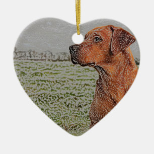 Red Lab kerstversiering Keramisch Ornament