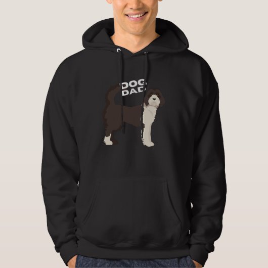Red Labradoodle Dog Dad Hoodie (Voorkant)