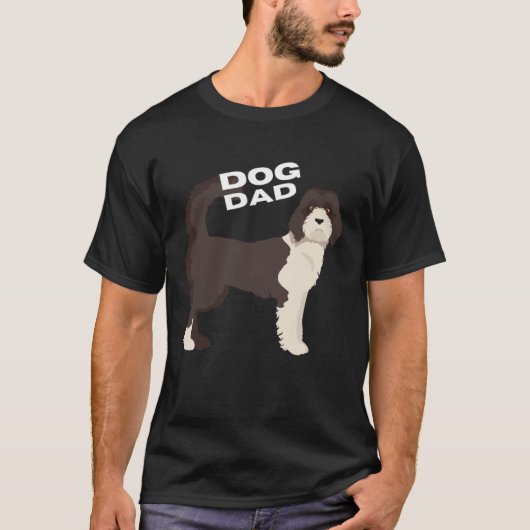 Red Labradoodle Dog Dad T-shirt (Voorkant)