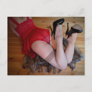 Red Lace Lingerie photo Carte postale