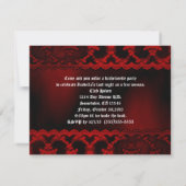Red Lace Vampire Gothic Bachelorette Party Kaart (Achterkant)