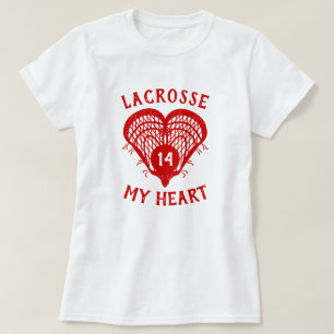 Red Lacrosse My Heart T-Shirt