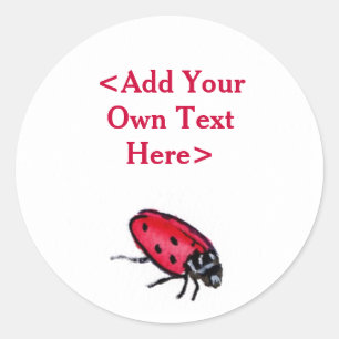 Red Lady Bug Insecte Custom Stickers