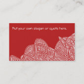 Red Lady Visitekaartje (Achterkant)