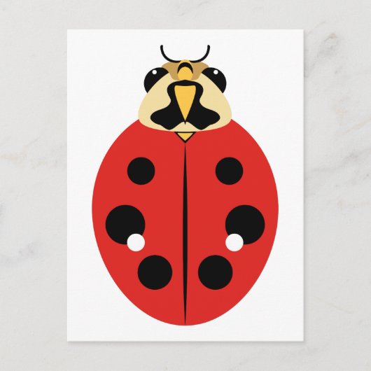 Red Ladybug Beetle Briefkaart (Voorkant)