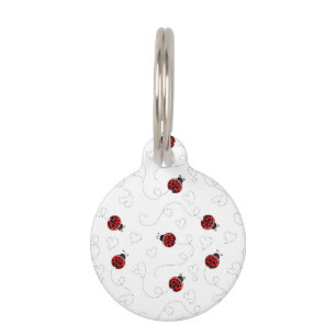 Red Ladybug Beetle Insect Lover Black Hearts Huisdierpenning