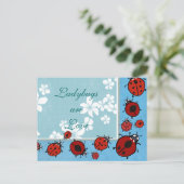 Red Ladybug Briefkaart (Staand voorkant)