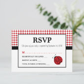 Red Ladybug Children's Birthday Party RSVP (Debout devant)