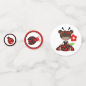 Red Ladybug Meisje Verjaardag Confetti (Voorkanten)