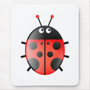 Red Ladybug Muismat