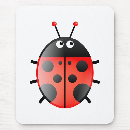 Red Ladybug Muismat (Voorkant)