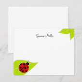 Red Ladybug Note-kaarten Notitiekaartje (Voorkant / Achterkant)