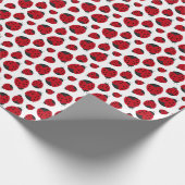 Red Ladybug Pattern Cadeaupapier (Hoek)