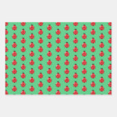 Red Ladybug Pattern Inpakpapier Vel (Voorkant 2)